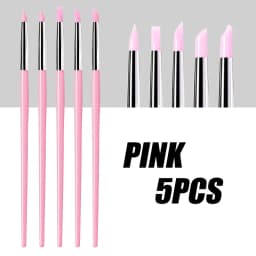 5Pcs/set Silicone Nail Brush UV Gel Polish Tip 3D Image DIY Dotting Polish Brushes Pen Professional DIY Manicure Tools
