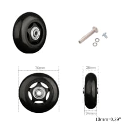 1 Pc Universal Suitcase Wheel Trolley Travel Flexible Mute Luggage Suitcase Swivel Wheel Replacement Repair Accessory