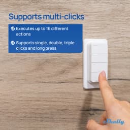 Shelly BLU RC Button 4 ZB Zigbee Remote Control Smart Light Switch Bluetooth Work With Home Assistant Multiclick Action Trigger