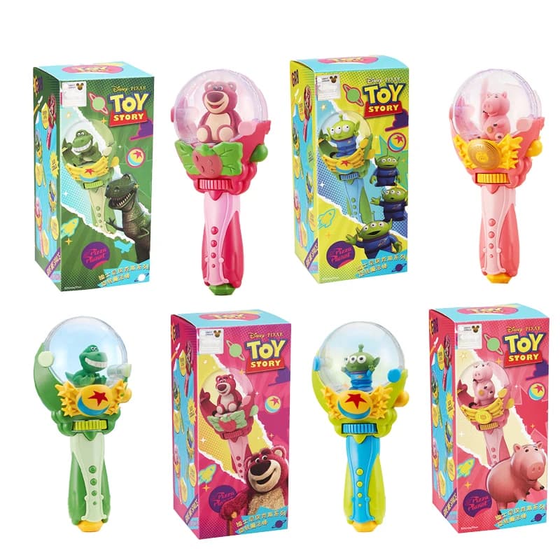Authentic Disney Pixar clockwork Rotating Magic Wand LOTSO ALIENS HAMM REX Model Decoration Children's Toys Christmas Gift DOLL