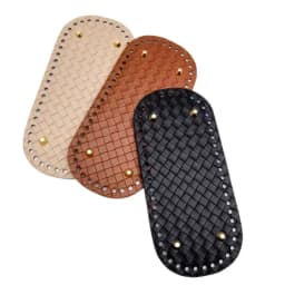 1 Piece Woven Pattern Multi-Color Faux Leather Bag Base with Rivet Holes, Handmade DIY Accessory, Versatile Commuter Bag Base, Suitable for Handmade Enthusiasts to Make Shoulder Bags, Underarm Bags