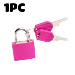 6pcs Suitcase Lock Small Strong Padlock with 2 Key Travel Tiny Suitcase Anti-Theft Lock Drawer Diary Colored Plastic Case Lock