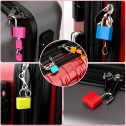 6pcs Suitcase Lock Small Strong Padlock with 2 Key Travel Tiny Suitcase Anti-Theft Lock Drawer Diary Colored Plastic Case Lock