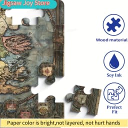 A Puzzle Featuring a Seamless Map of Westeros, Perfect for Puzzle Enthusiasts. Ideal for Family Events Such As Halloween, Chr