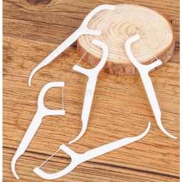 200 Units Ultra Fine Arch-Shaped Floss Picks with Rod, Ideal for Oral Care for Children and Adults and Daily Use