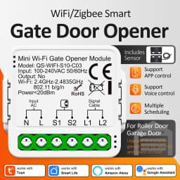 Tuya 16A Mini Wifi Zigbee Smart Gate Controller Remote, Timer and Voice Control, Works With Alexa Google Home Assistant