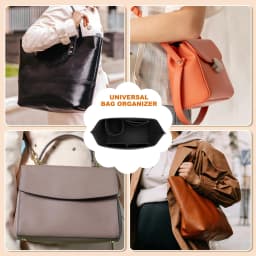 Felt Insert Bag Fits For Longchamp Handbag Liner Bag Felt Cloth Makeup Bag Support Travel Portable Insert Purse Organizer