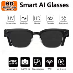 2026 New AIl Smart Glasses 4K 8MP HD Camera Video 1080P 100+ LanguagesTranslation WiFi Sunglasses Bluetooth Call Music Men Women