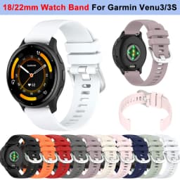 For Garmin Venu 3 3S Original Silicone Watch Band 18mm 22mm Smart Accessories Replacement Wristband Bracelet Correa Strap