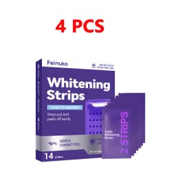 Purple Teeth Whitening Strips for Sensitive Teeth – Brightening Enamel Safe Remove Yellow Stains Long Lasting Oral Care Patches