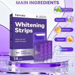 Purple Teeth Whitening Strips for Sensitive Teeth – Brightening Enamel Safe Remove Yellow Stains Long Lasting Oral Care Patches