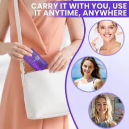 Purple Teeth Whitening Strips for Sensitive Teeth – Brightening Enamel Safe Remove Yellow Stains Long Lasting Oral Care Patches