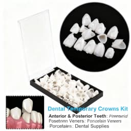 Dental Temporary Crown Black Box Rectangle Box Dental Crowns Anterior Posterior Teeth Porcelain Veneers Teeth Crowns