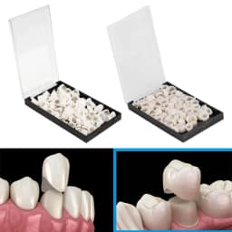Dental Temporary Crown Black Box Rectangle Box Dental Crowns Anterior Posterior Teeth Porcelain Veneers Teeth Crowns