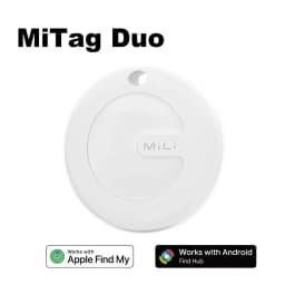 MiTag Duo Smart Tracker Tag Item Finders Compatible with IOS and Google Find Hub App IP67 Waterproof Bluetooth Tracking Tag