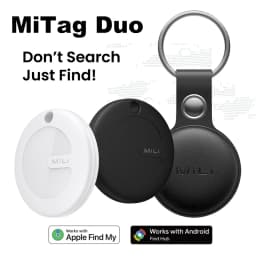 MiTag Duo Smart Tracker Tag Item Finders Compatible with IOS and Google Find Hub App IP67 Waterproof Bluetooth Tracking Tag