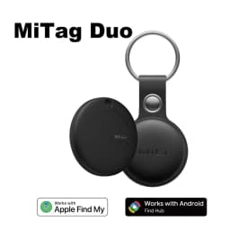 MiTag Duo Smart Tracker Tag Item Finders Compatible with IOS and Google Find Hub App IP67 Waterproof Bluetooth Tracking Tag