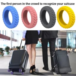 8PCS Thick Silicone Luggage Wheel Protection Cove, Soft and Silent, Suitable for Handcarts, Boxes, Stools, and Wheel Accessories