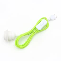 220V AC EU Plug Power Cord Fabric Covered Cable with On/Off Switch E27 Bakelite Lamp Holder Plug-In Cords for DIY Hanging Light