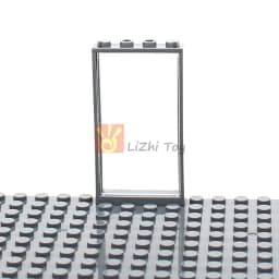 Moc French Windows Door Frame 1x4x6 60596 57895 DIY Building Blocks Bricks Bulk Set City Street View Compatible with Glass Toys