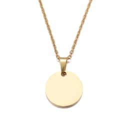 DOTIFI Stainless Steel Necklace Round Circle Pendant For Women Elegant Clavicle Rose Gol DNecklace Wedding Jewelry Wholesale