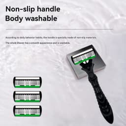 High Quality Man Safety Razor Blade 6 Layer German Stainless Steel Shaving Cartridges Compatible Mach Shaver