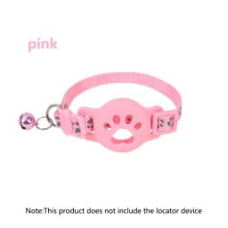 Pet Collar with Tag Holder Airtag Protective Case, Reflective Cat Collars with Bells Adjustable 8-12.5" To Fit All Domestic Cats
