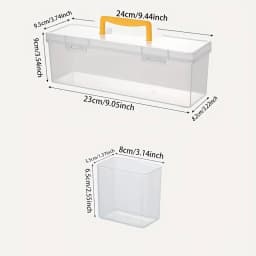 Professional 7-Piece Tool Organizer Set,Transparent Parts Storage with Dividers-Portable Case for Screws,Wrenches & DIY Hardware
