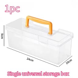 Professional 7-Piece Tool Organizer Set,Transparent Parts Storage with Dividers-Portable Case for Screws,Wrenches & DIY Hardware