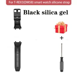 Suitable for DM58 T-REX3 Smartwatch, Silicone Strap, Stainless Steel Strap, Width 22mm, DM58 Smartwatch Wristband Connector