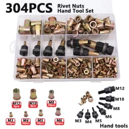 M3-M12 Multi-Purpose Household Rivet Gun with Different Specifications of Rivets, Industrial Grade Carbon Steel Manual Rivet Too