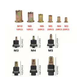 M3-M12 Multi-Purpose Household Rivet Gun with Different Specifications of Rivets, Industrial Grade Carbon Steel Manual Rivet Too