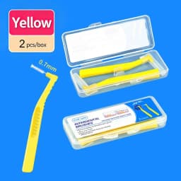 2 5Pcs L Shaped Interdental Brushes Soft Bristle Portable Cleaning Sticks for Tight Teeth Spaces Daily Dental Hygiene Essential