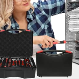 1PC Portable Multifunction Hardware Tool Box – Lightweight Plastic Storage Case for Instruments,Outdoor & Indoor Use