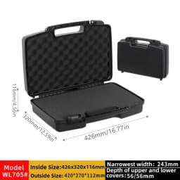 1PC Portable Multifunction Hardware Tool Box – Lightweight Plastic Storage Case for Instruments,Outdoor & Indoor Use