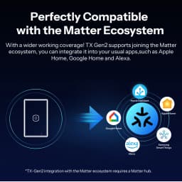 SONOFF T6 120 1/2/3 Gang Black TX Gen2 Matter Smart Touch Wall Switch Detach Relay Mode Night Switch Works with Alexa Apple Home