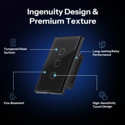 SONOFF T6 120 1/2/3 Gang Black TX Gen2 Matter Smart Touch Wall Switch Detach Relay Mode Night Switch Works with Alexa Apple Home