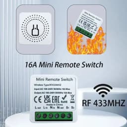 16A Relay Receiver Smart Switch Mini DIY Wireless Remote Control Light Switches RF 433MHz Automation Module for Home Led Lamp