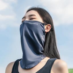 ROCKBROS Summer Ice Silk Cycling Face Mask Breathable Anti-UV Bike Face Neck Cover Bandana MTB Road Sports Hanging Ear Scarf