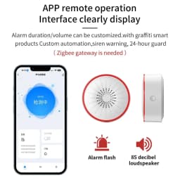 Tuya WiFi Zigbee Smart Siren Sound Light Alarm Home Security Protection System Detector App Control Works With Alexa Google Home