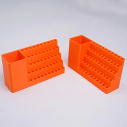 orange 50-Hole Hex Screwdriver Bit Storage Box Impact Driver Bit Holder Organizer Durable Tool Box For DIY & Workshop