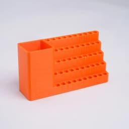 orange 50-Hole Hex Screwdriver Bit Storage Box Impact Driver Bit Holder Organizer Durable Tool Box For DIY & Workshop