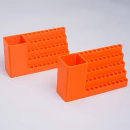 orange 50-Hole Hex Screwdriver Bit Storage Box Impact Driver Bit Holder Organizer Durable Tool Box For DIY & Workshop