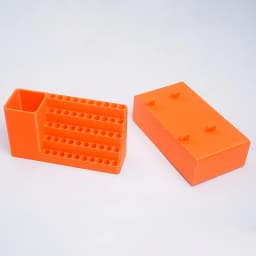 orange 50-Hole Hex Screwdriver Bit Storage Box Impact Driver Bit Holder Organizer Durable Tool Box For DIY & Workshop