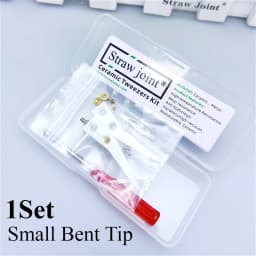 Ceramic Tweezers Tips Kit Stainless Steel Handle Anti-Static High Precision Replacement Tweezers Parts Set Tweezers Repair Tools