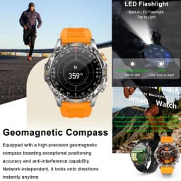 1000mAh Super Capacity Battery Outdoor GPS Smart Watch Men Compass 3ATM Waterproof HD BT Call 1.7inch Screen Smartwatch 2026 New