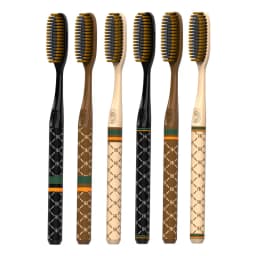 6-piece luxury household wide head adult ultra-fine soft bristled toothbrush, suitable for adults couples traveling for cleaning