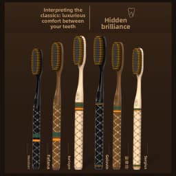 6-piece luxury household wide head adult ultra-fine soft bristled toothbrush, suitable for adults couples traveling for cleaning