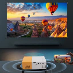 Portable Projector 1080P 100ANSI 1000LM Brightness Manual Focus 100in Screen Support LED Home Theater Projector Movie Projector