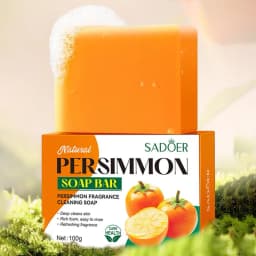 Persimmon Soap Bar Persimmon Extract For Men and Women Gentle on All Skin Types Deodorizing Soap Fruit Handmade Shower Soap